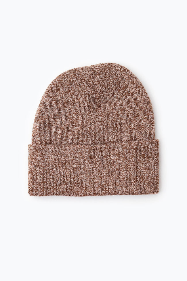 HYPE HEATHER OATMEAL SCRIPT BEANIE