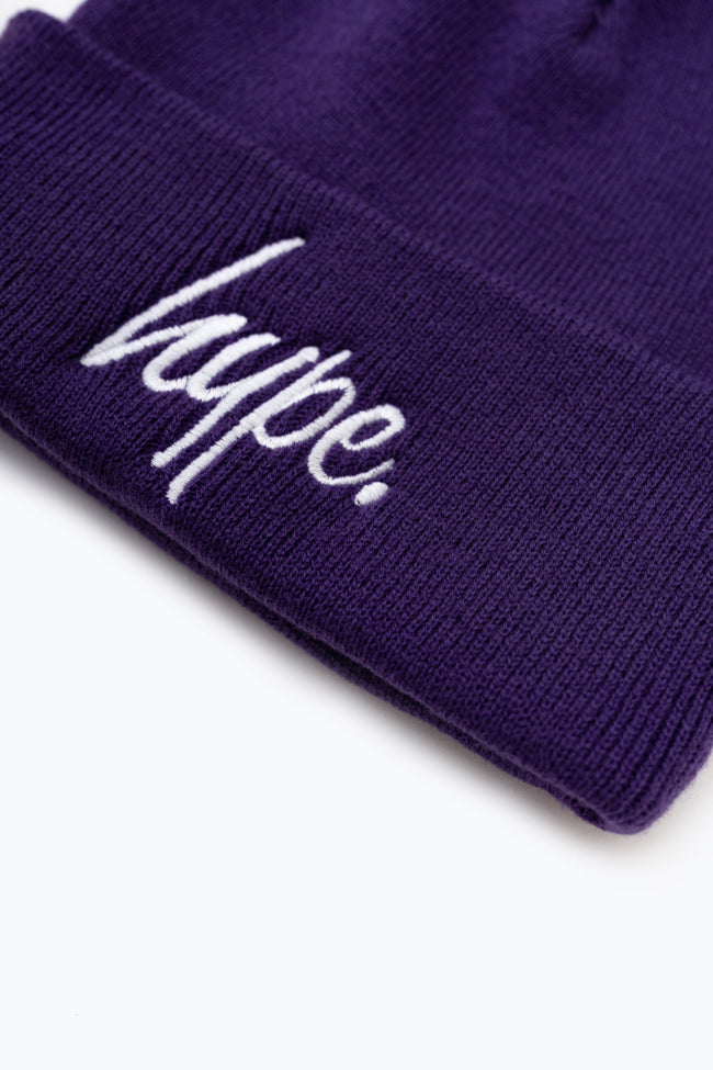 Hype Purple Script Beanie