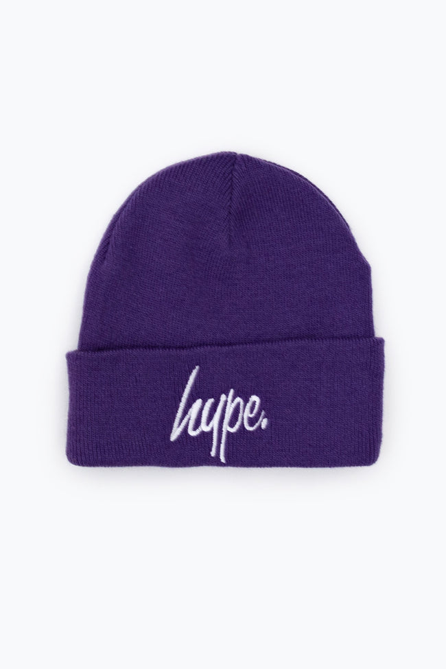 HYPE PURPLE SCRIPT BEANIE