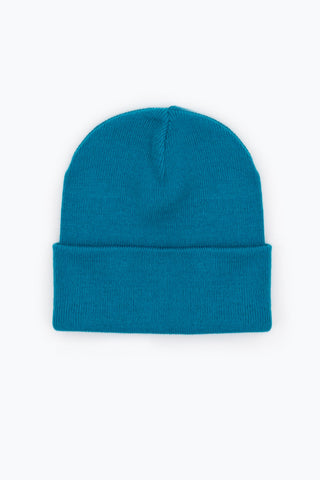 HYPE TEAL SCRIPT BEANIE