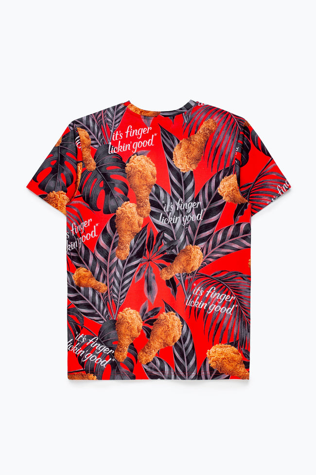 HYPE X KFC RED PALM PRINT T-SHIRT