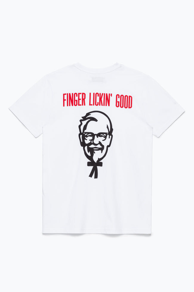 HYPE X KFC WHITE COLONEL 'FINGER LICKIN' GOOD' T-SHIRT