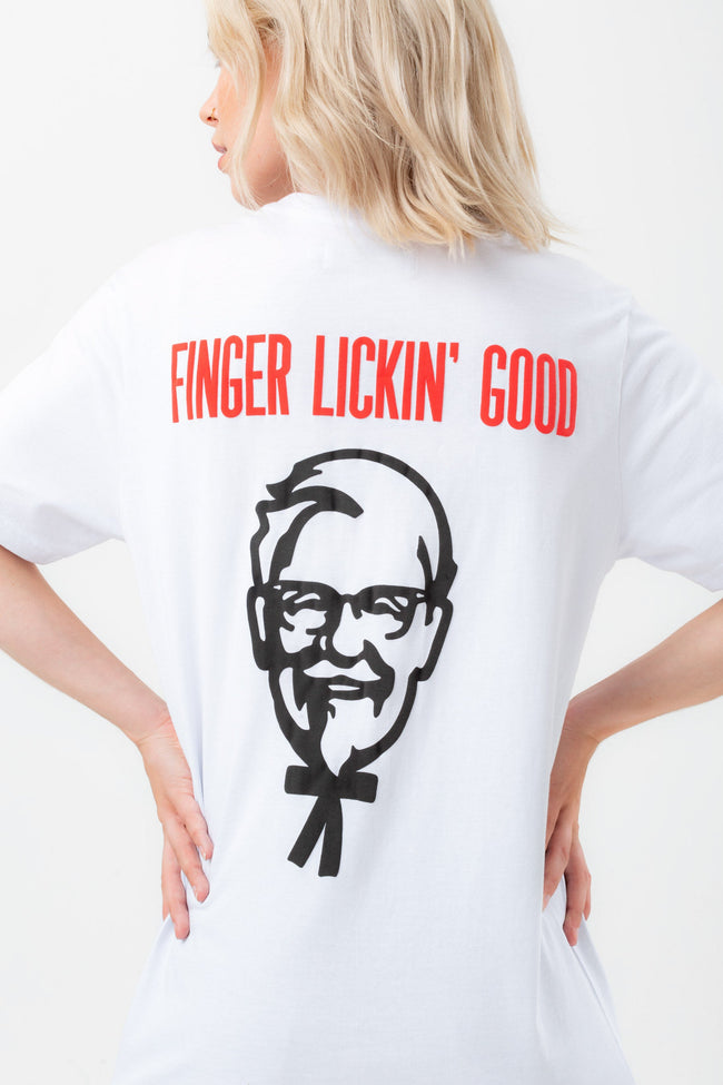 HYPE X KFC WHITE COLONEL 'FINGER LICKIN' GOOD' T-SHIRT