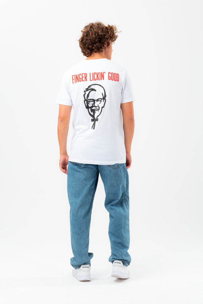 HYPE X KFC WHITE COLONEL 'FINGER LICKIN' GOOD' T-SHIRT