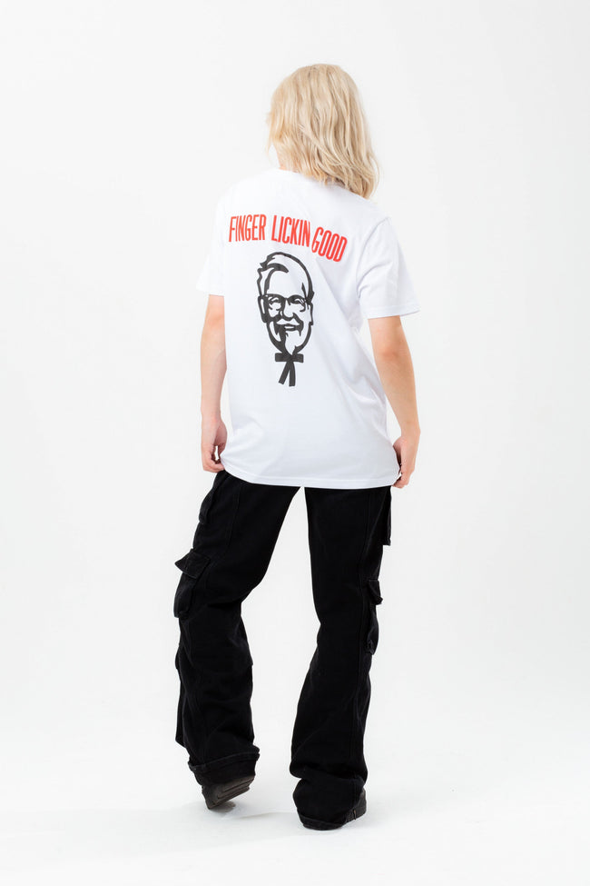 HYPE X KFC WHITE COLONEL 'FINGER LICKIN' GOOD' T-SHIRT