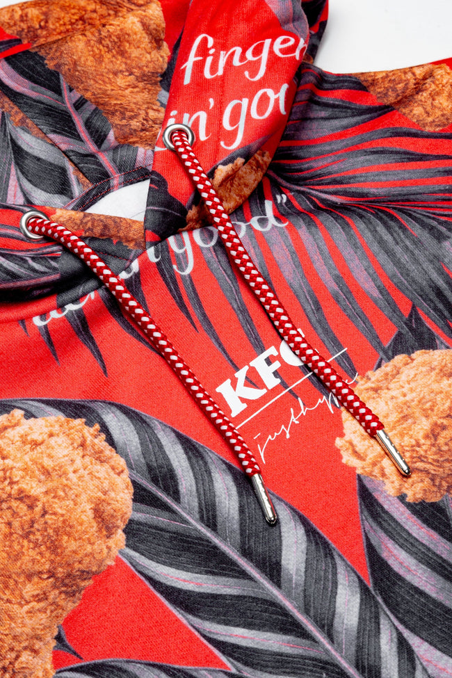 HYPE X KFC RED PALM PRINT HOODIE