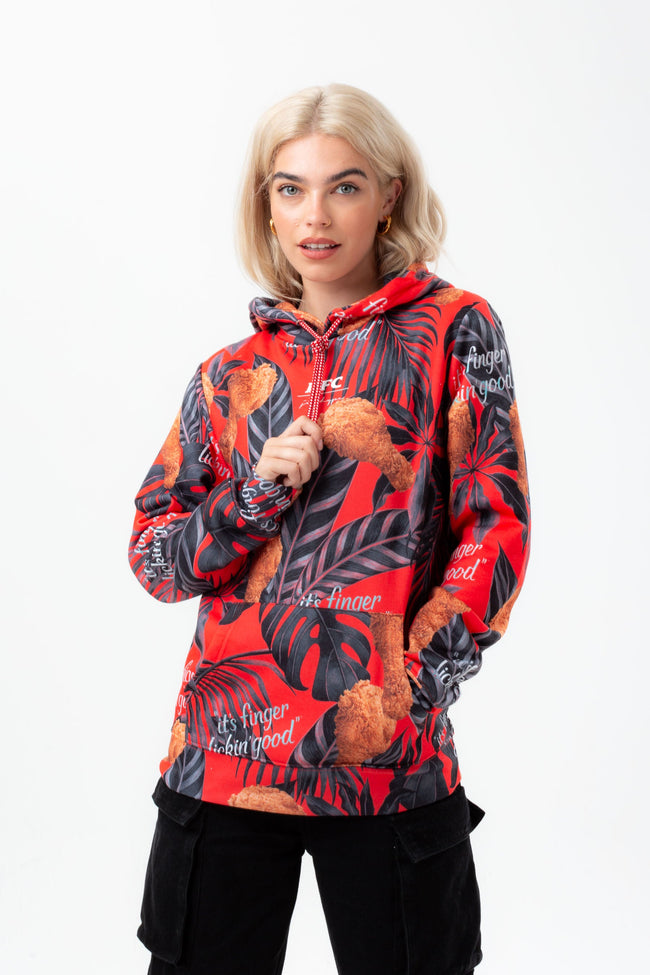 HYPE X KFC RED PALM PRINT HOODIE