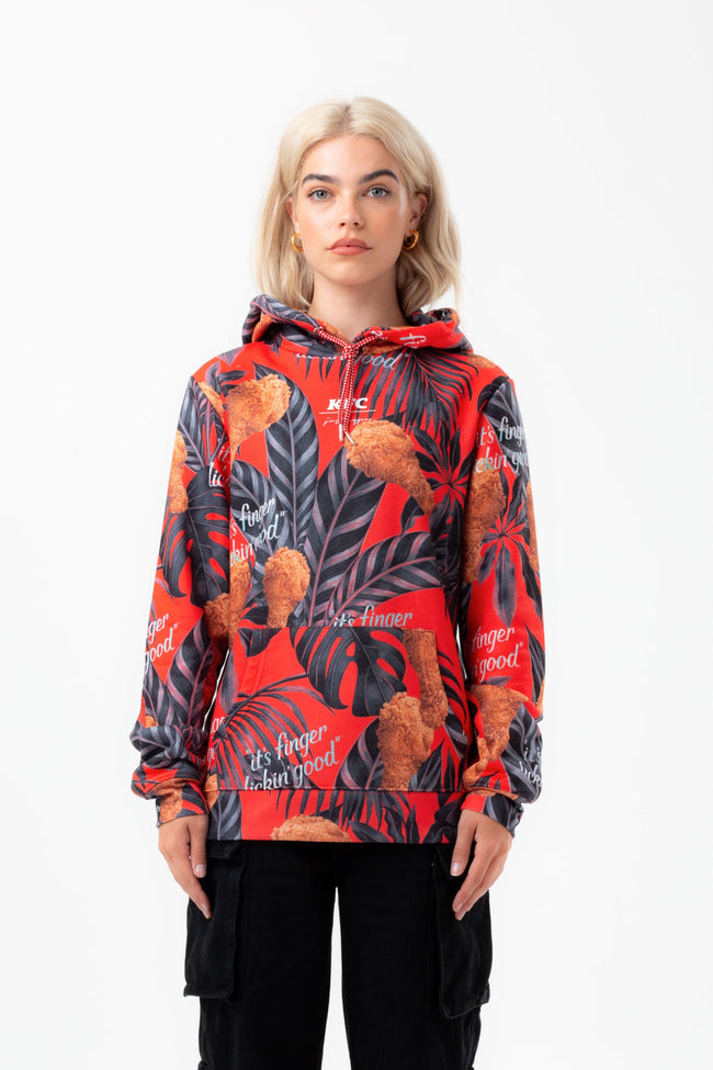 HYPE X KFC RED PALM PRINT HOODIE