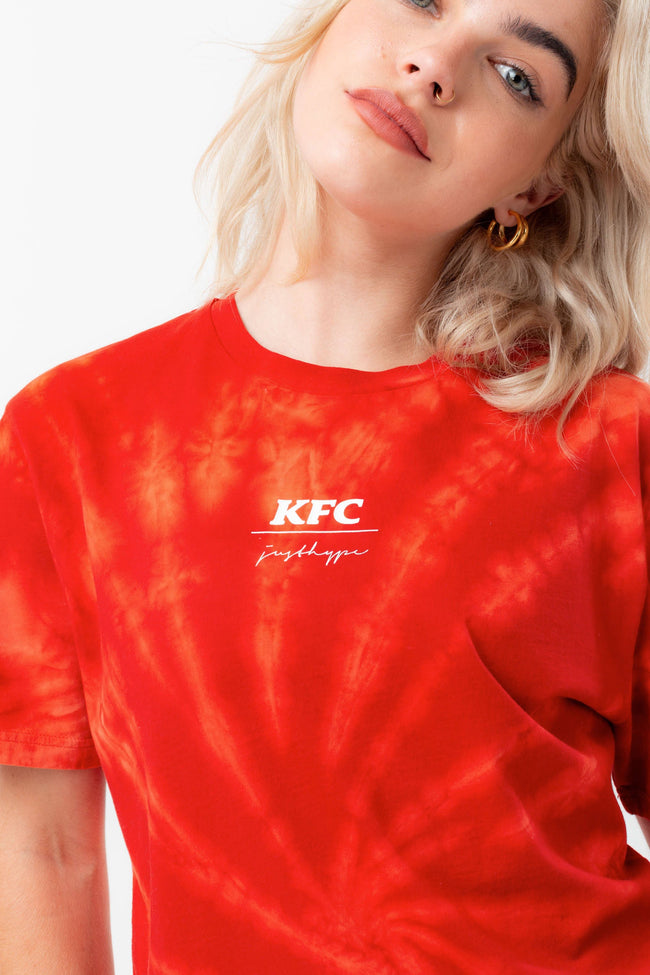 HYPE X KFC RED TIE-DYE T-SHIRT