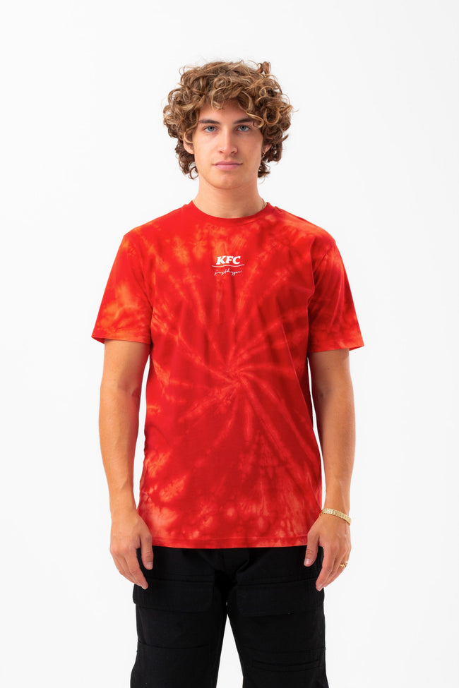 HYPE X KFC RED TIE-DYE T-SHIRT