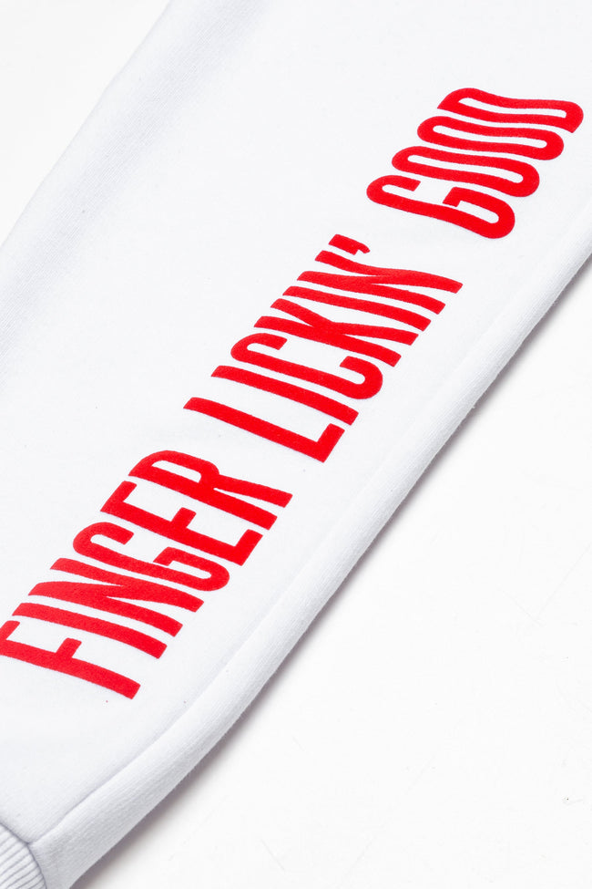 HYPE X KFC WHITE 'FINGER LICKIN' GOOD' ADULT JOGGERS