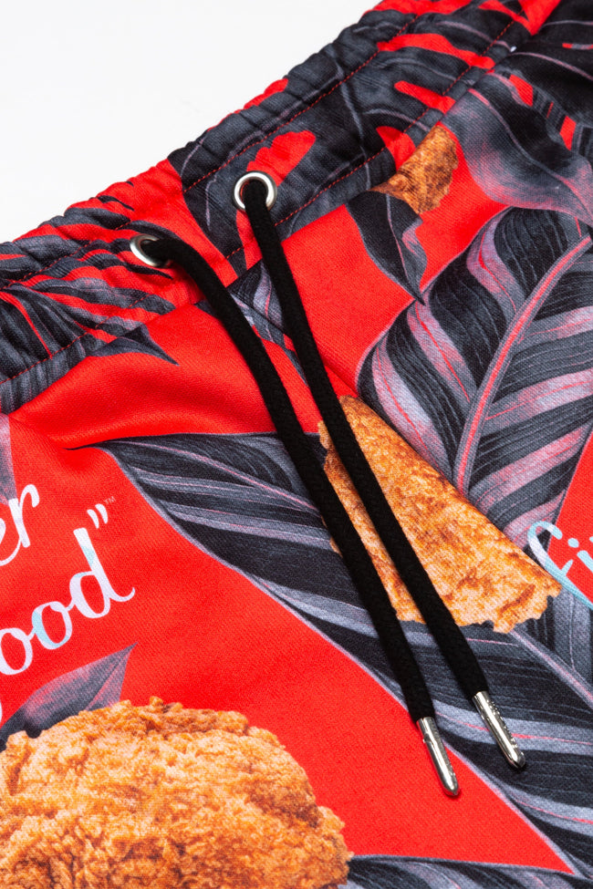 HYPE X KFC RED PALM PRINT SHORTS