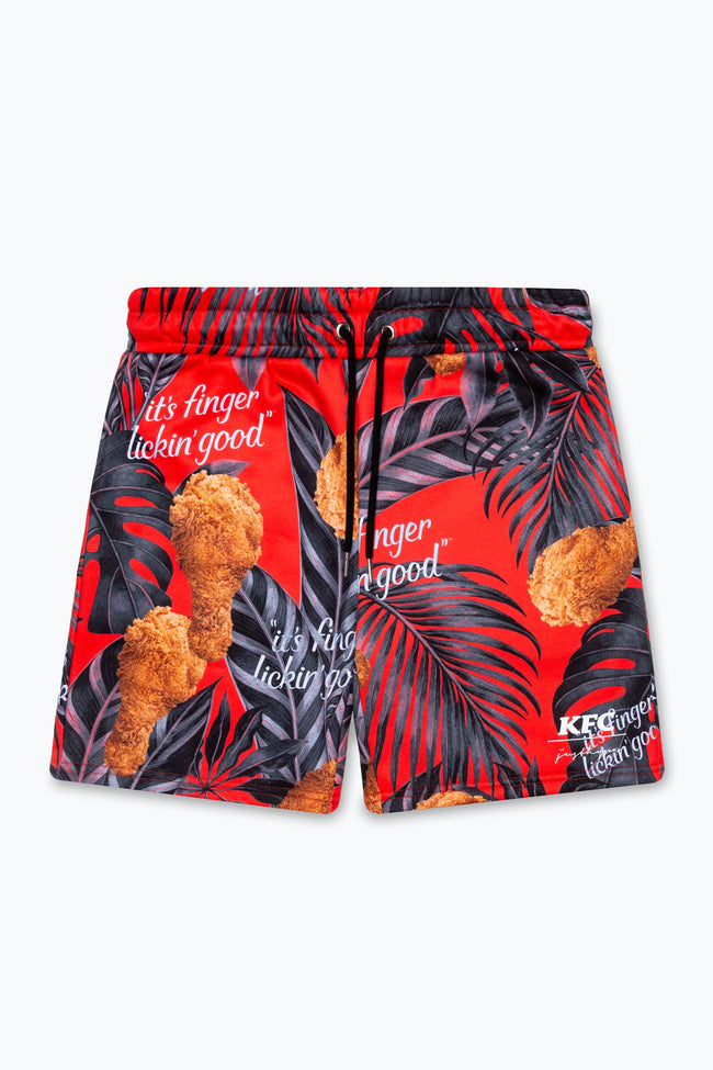 HYPE X KFC RED PALM PRINT SHORTS