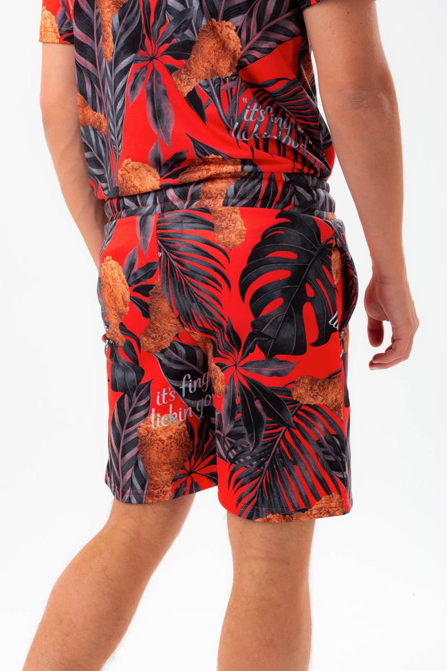 HYPE X KFC RED PALM PRINT SHORTS