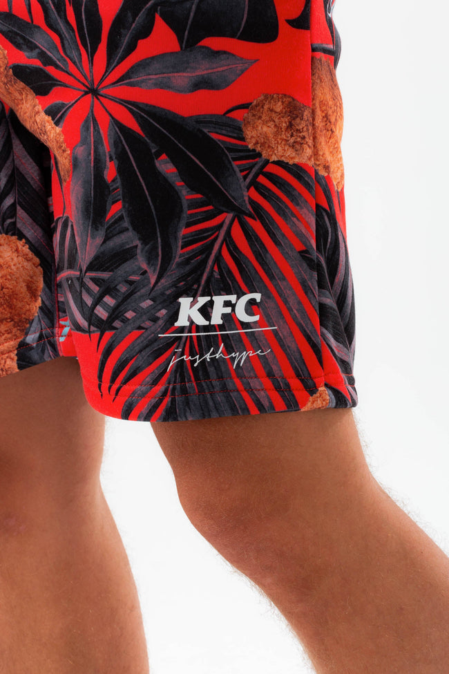 HYPE X KFC RED PALM PRINT SHORTS