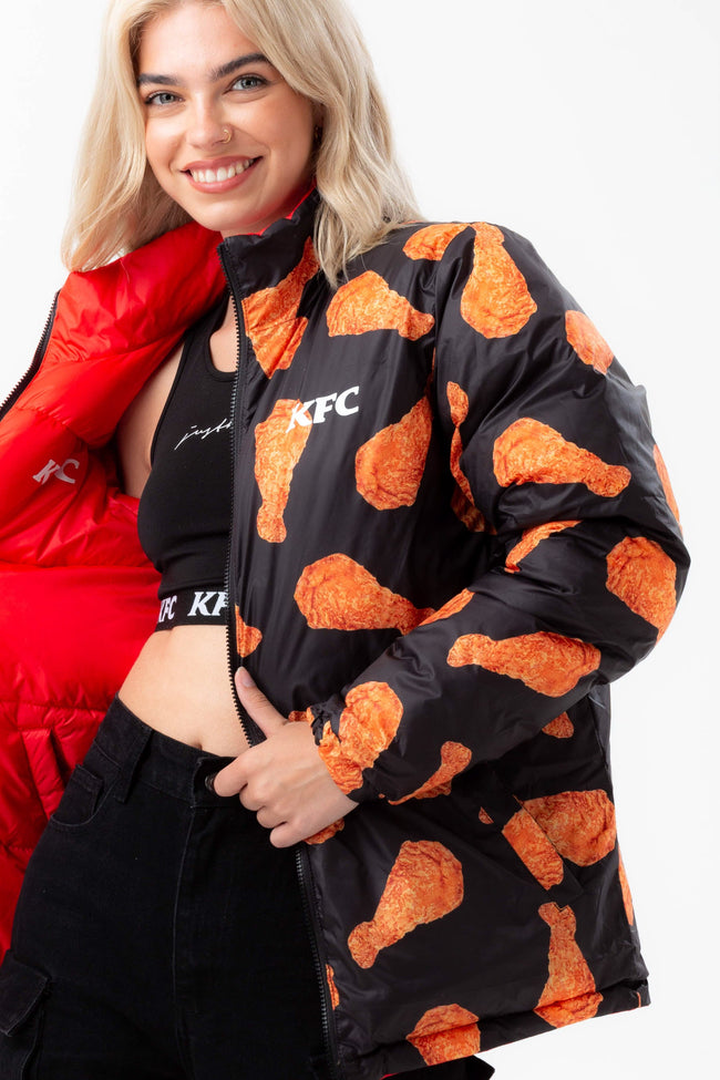 HYPE X KFC RED & BLACK ORIGINAL RECIPE REVERSIBLE ADULT JACKET