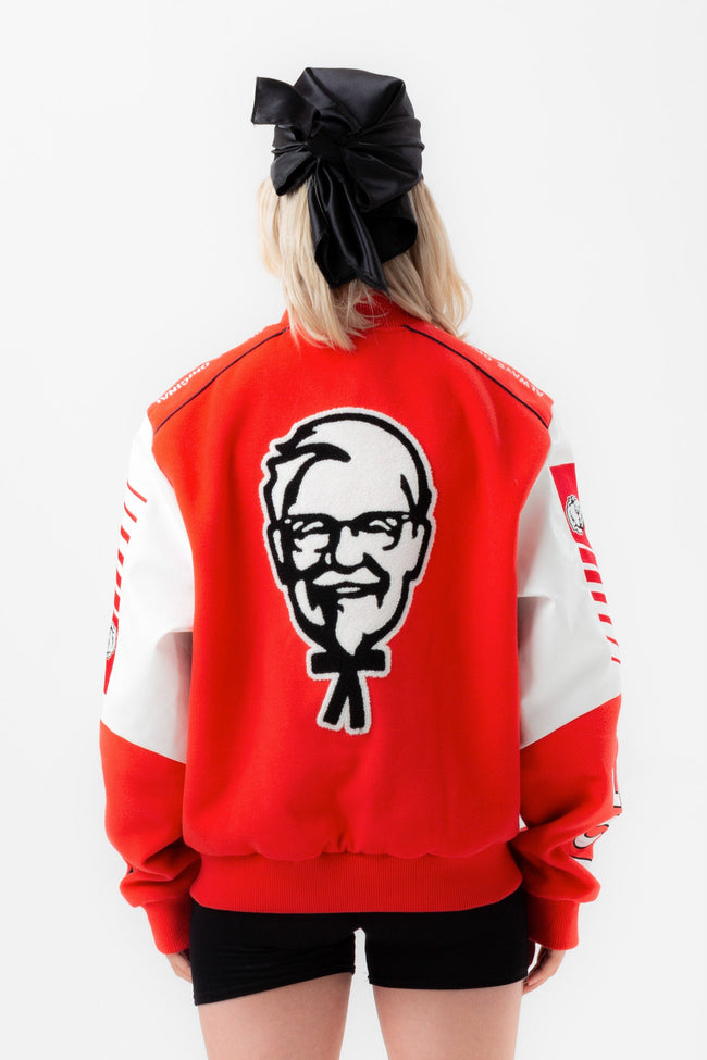 HYPE X KFC RED LEGACY BOMBER ADULT JACKET