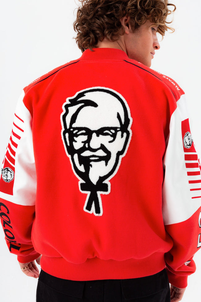 HYPE X KFC RED LEGACY BOMBER ADULT JACKET