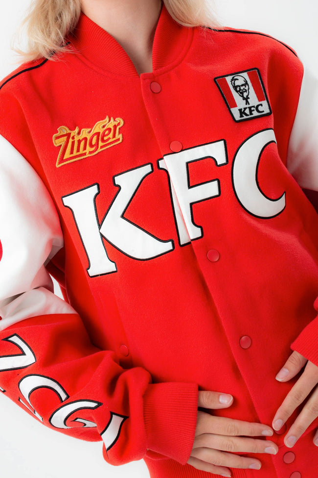 HYPE X KFC RED LEGACY BOMBER ADULT JACKET