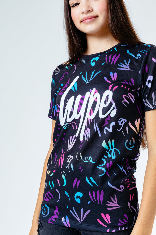 Hype Black Doodle Kids T-Shirt