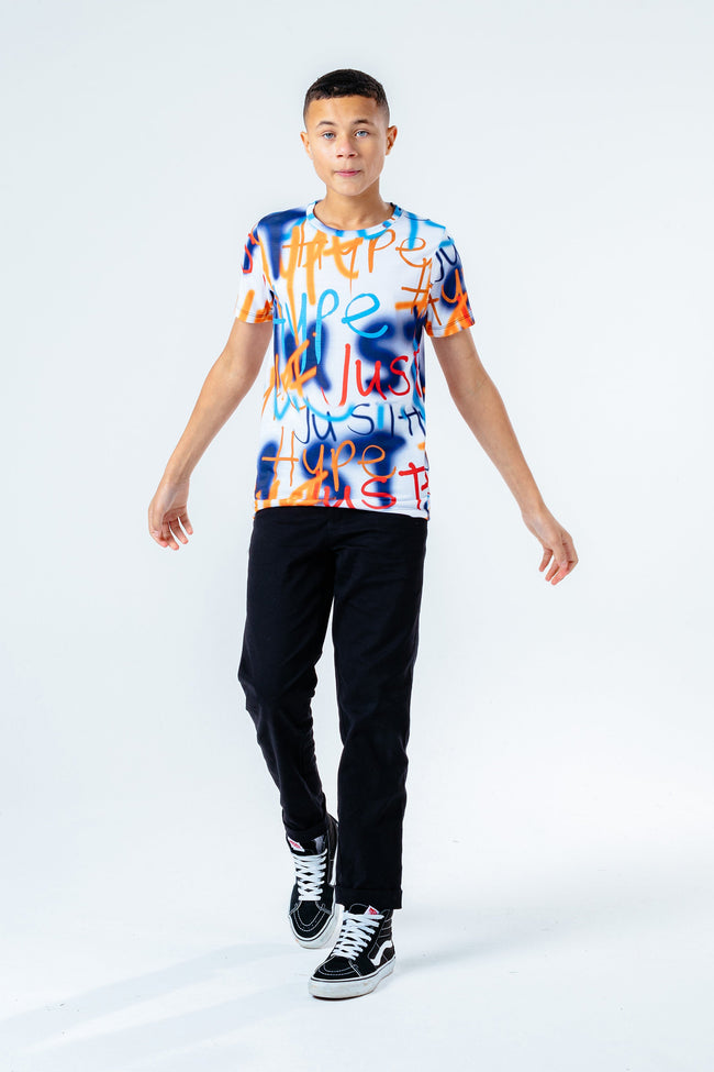 Hype Multi Doodle Repeat Logo Kids T-Shirt