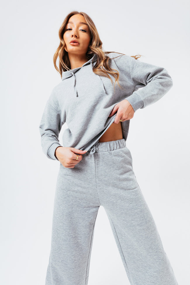 HYPE GREY SWEAT WOMEN'S L/S T-SHIRT FLARED JOGGERS