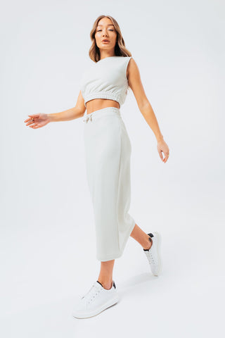 HYPE NUDE SWEAT MIDI SKIRT WOMEN'S LOUNGEWEAR SET