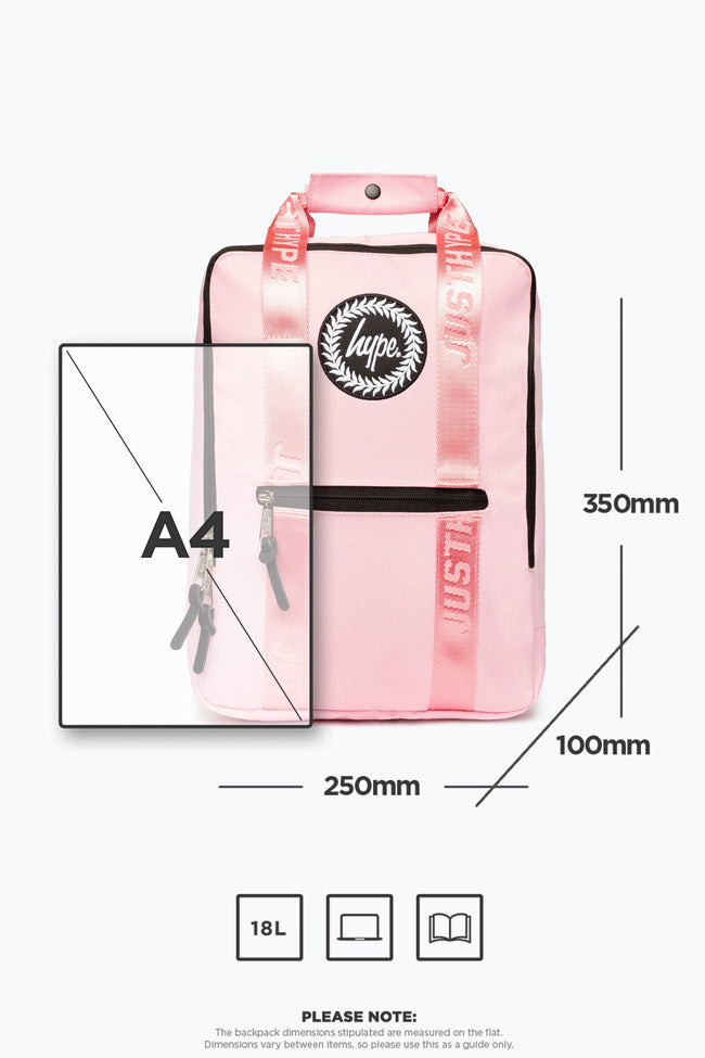 HYPE PINK TAPED BOXY BACKPACK