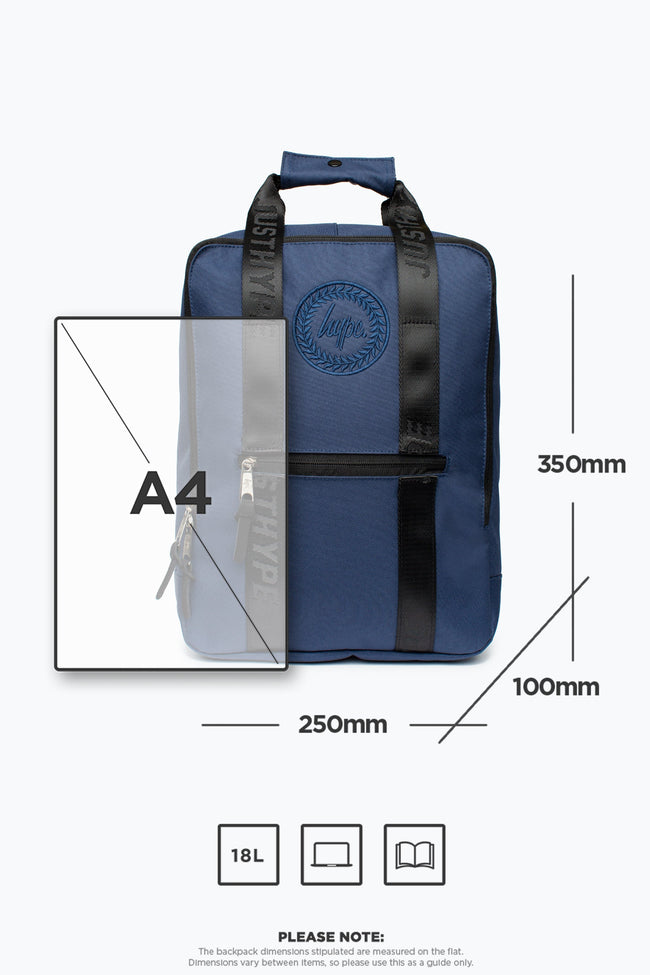 Hype Navy Boxy Backpack