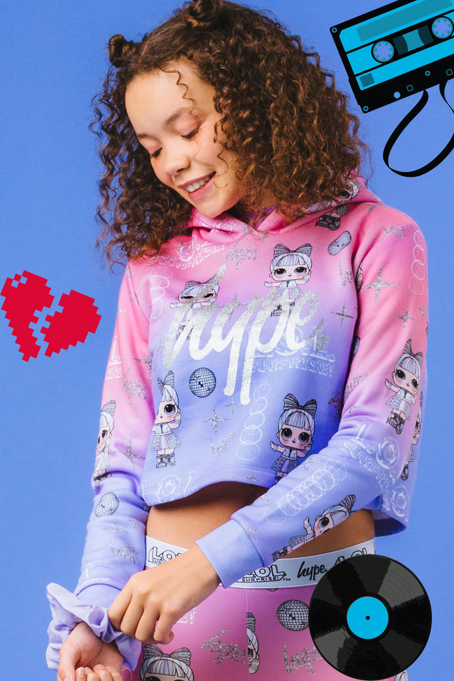 HYPE X L.O.L. DANCEBOT GIRLS CROP HOODIE