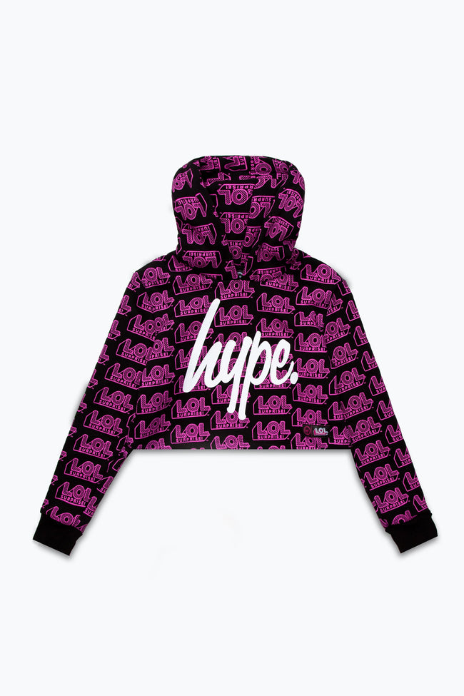 HYPE X L.O.L. LOGO GIRLS CROP HOODIE