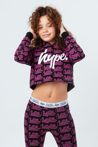 HYPE X L.O.L. LOGO GIRLS CROP HOODIE