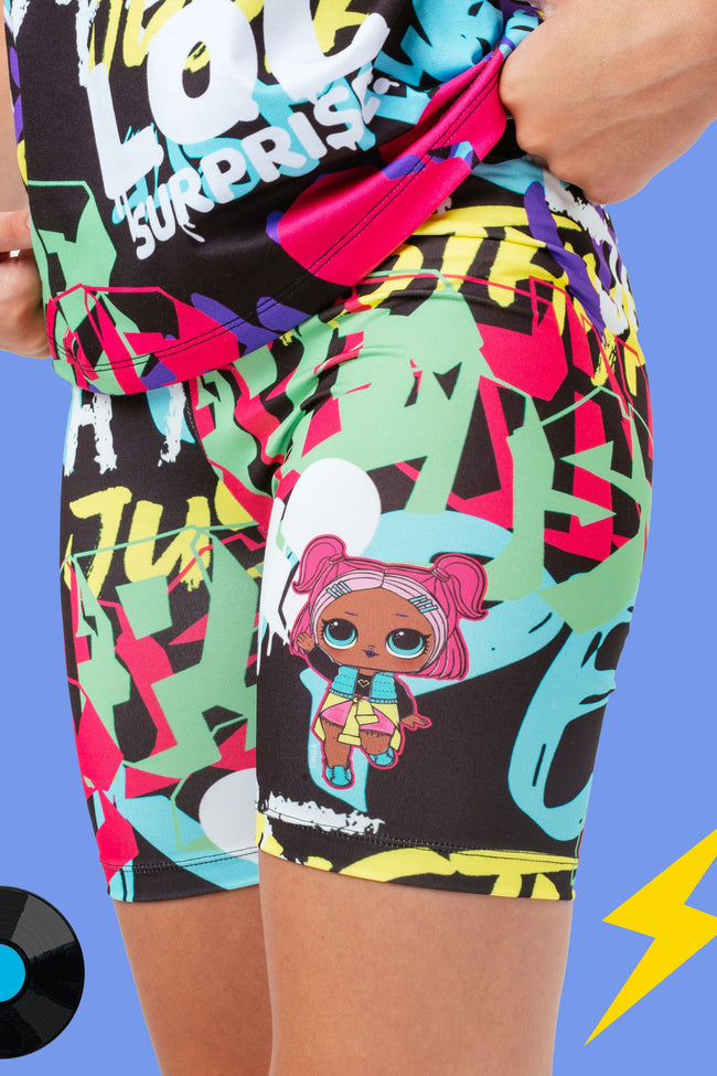 HYPE X L.O.L. V.R.Q.T GIRLS CYCLING SHORTS