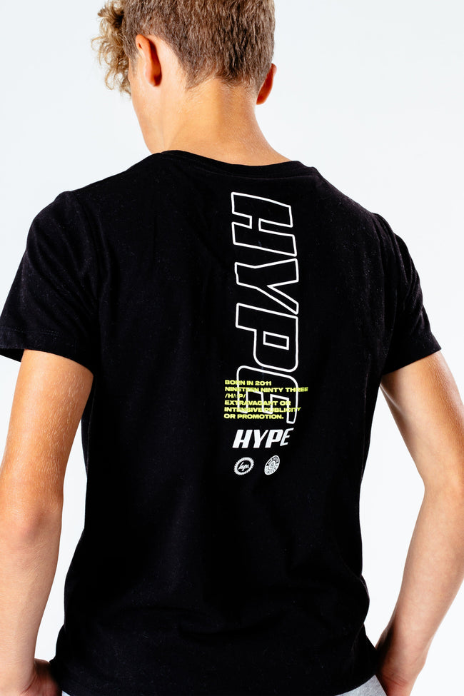 HYPE BLACK BACK LOGO BOYS T-SHIRT