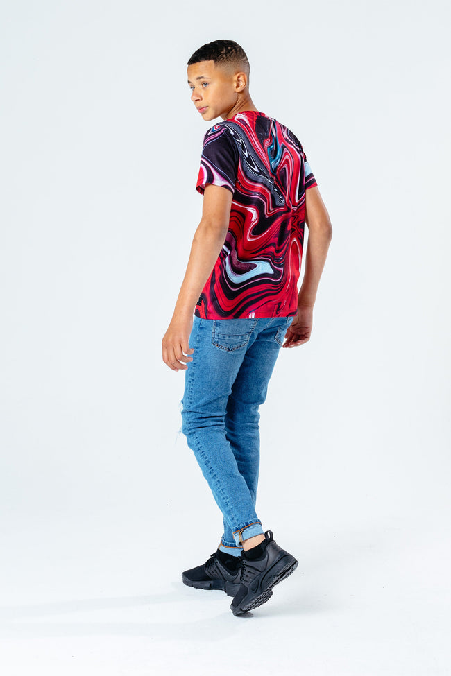 Hype Red Marble Swirl Kids T-Shirt