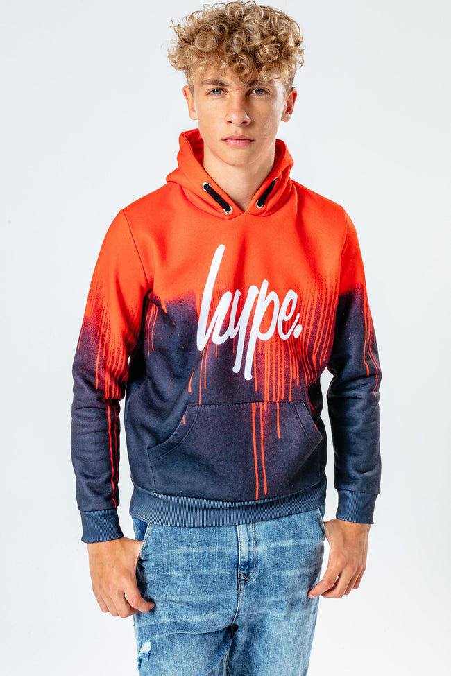 HYPE RED DRIP KIDS PULLOVER HOODIE