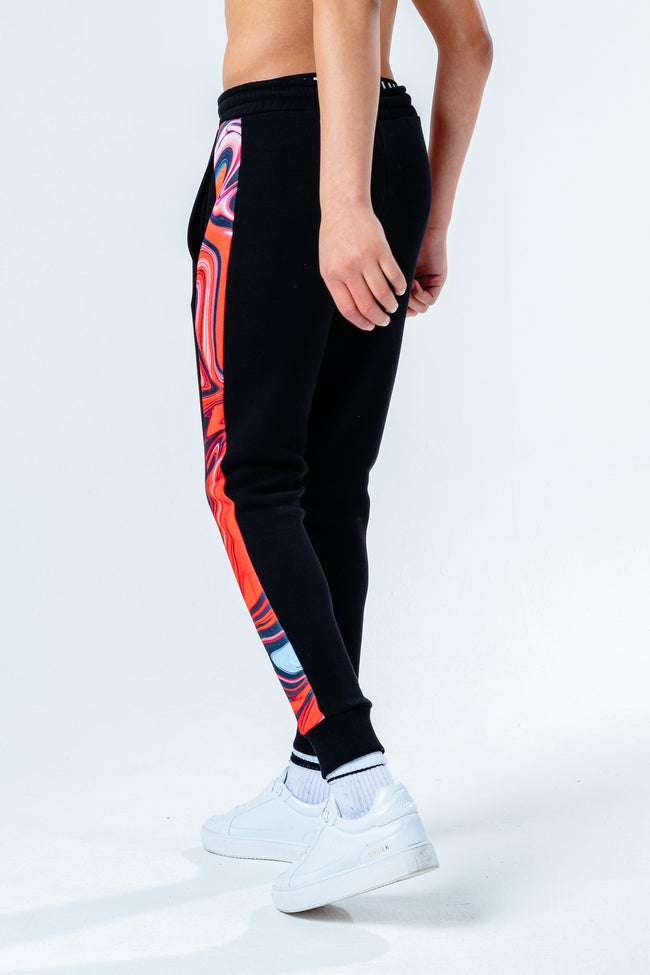 Hype Red Marble Panel Kids Joggers