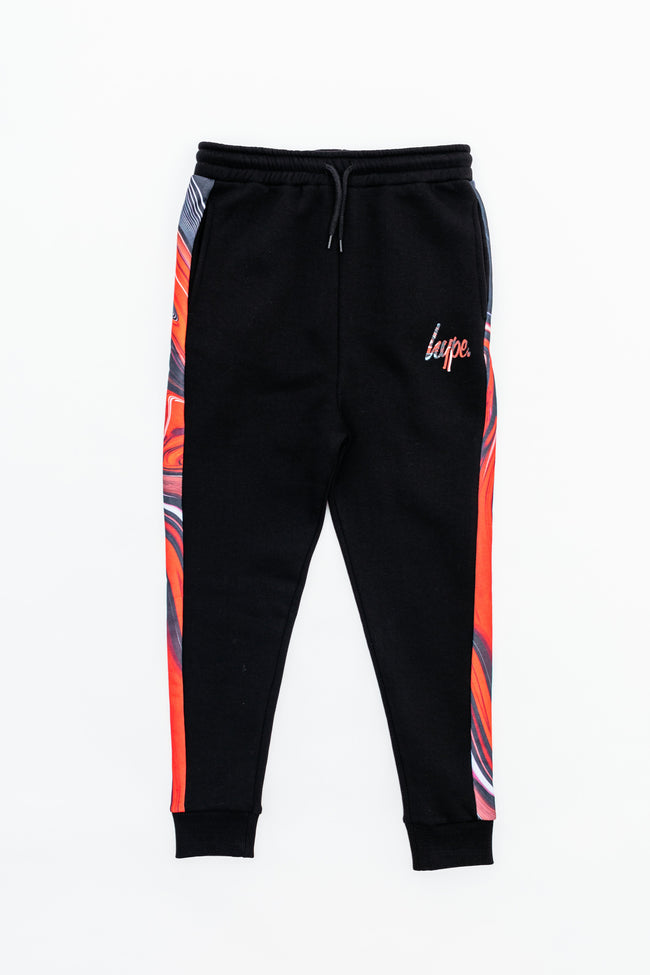 Hype Red Marble Panel Kids Joggers