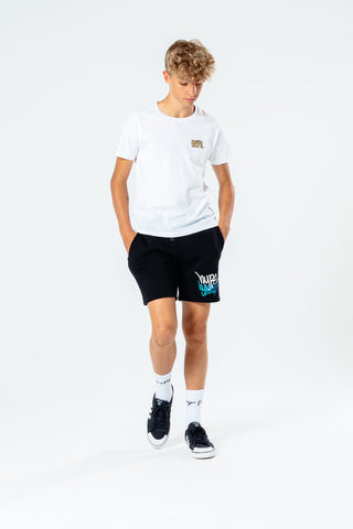 Hype Black Graffiti Repeat Logo Kids Shorts