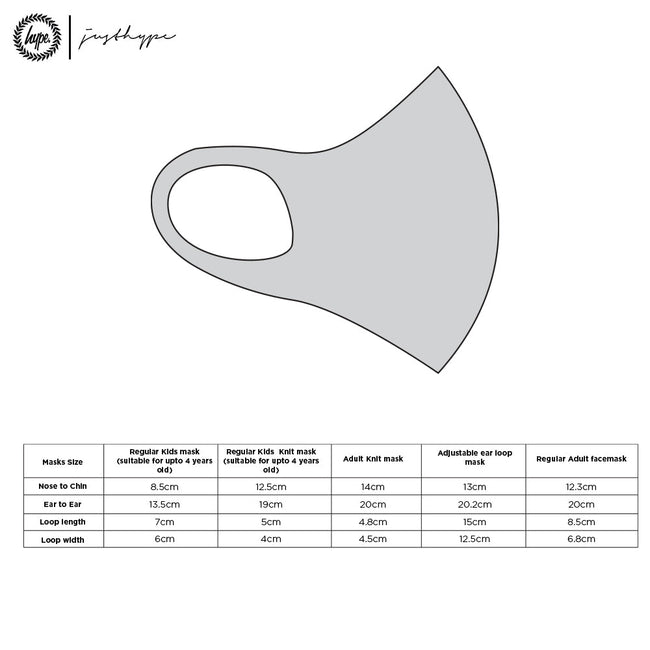 HYPE ADULT ORIGAMI ADJUSTABLE FACE MASK