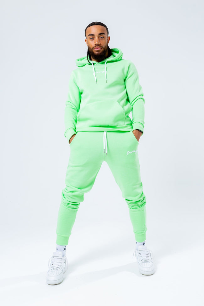 HYPE LIGHT GREEN SCRIBBLE MEN'S TRACKSUIT