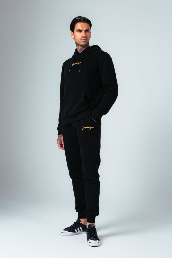 HYPE BLACK GOLD SCRIBBLE MEN'S TRACKSUIT