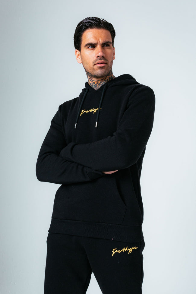 HYPE BLACK GOLD SCRIBBLE MEN'S TRACKSUIT