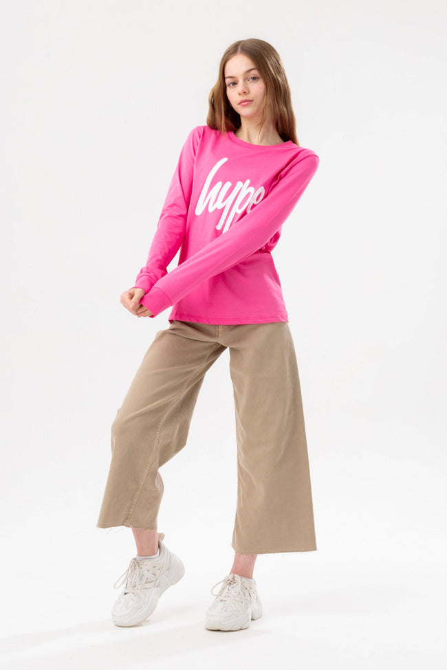 HYPE 3 PACK LONG SLEEVE PINK & BLACK GIRLS T-SHIRT SET