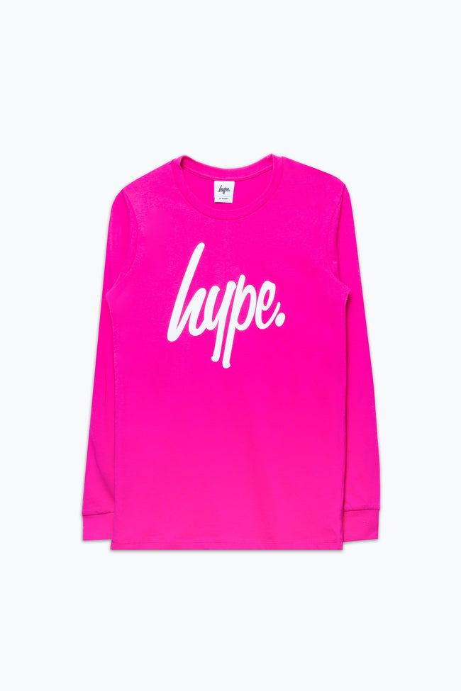 HYPE 3 PACK LONG SLEEVE PINK & BLACK GIRLS T-SHIRT SET