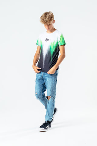 Hype Green Chevron Drips Kids T-Shirt