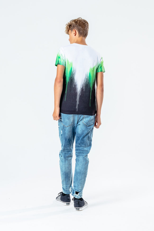 Hype Green Chevron Drips Kids T-Shirt