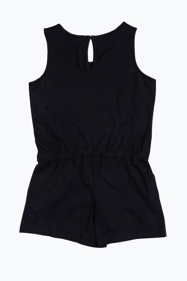 Hype Black Outline Script Kids Playsuit