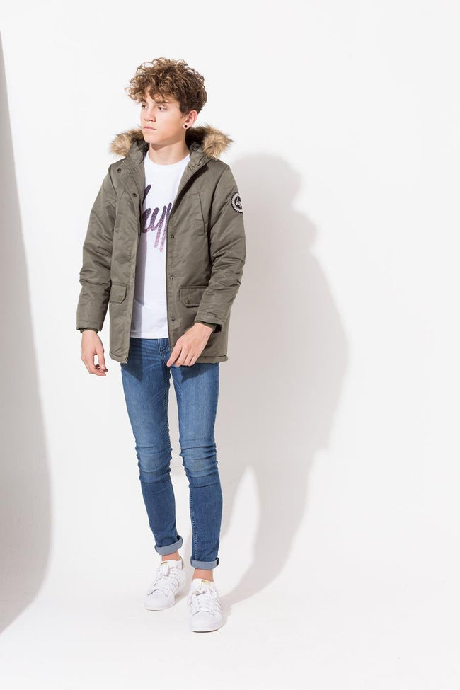 Hype Khaki Handstyle Kids Parka Jacket