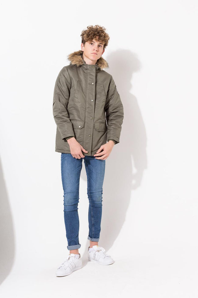 Hype Khaki Handstyle Kids Parka Jacket